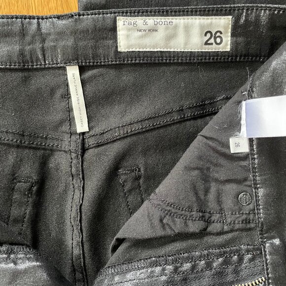 rag & bone Casey Coated High Rise Ankle Flare Jeans, NWOT - Picture 10 of 13